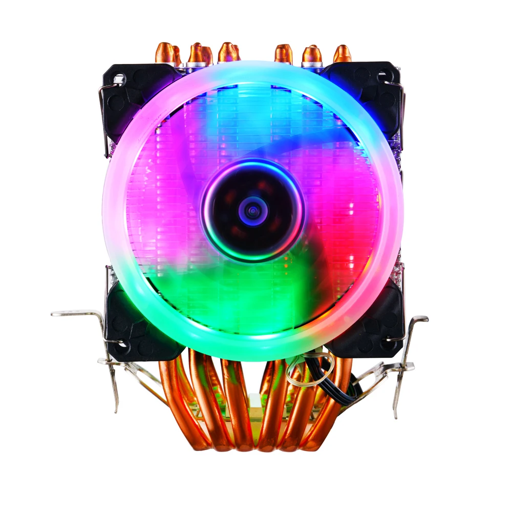 IWONGOU-CPU Dissipador de calor, 6 tubos de calor, LGA 2011, V3, 2011, 1366, 1151, 1150, 1155, AM4, AM3 +, AM2 + radiadores, 2011