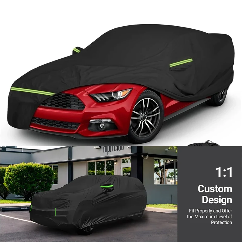 

Car Covers For Ford Mustang Outdoor Waterproof Full All Weather Windproof Heavy Duty Protection Compatible Shelby/Cobra/Bullitt