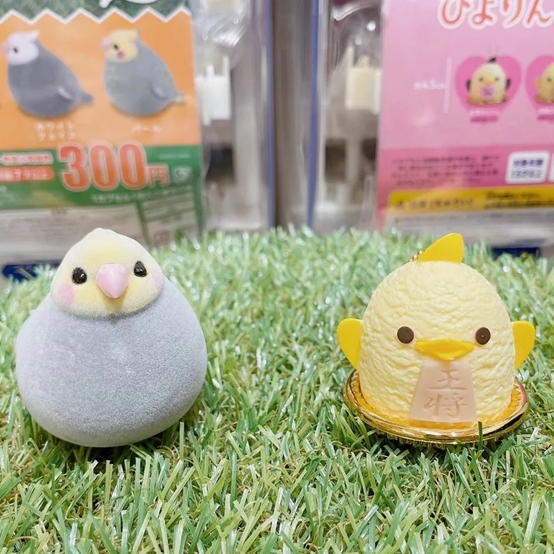 Original J.DREAM Japanese Gashapon Anime Figurine Cute Flocking Parrot Bird P3 Palmbird Model Kawaii Figure Capsule Toys Gift