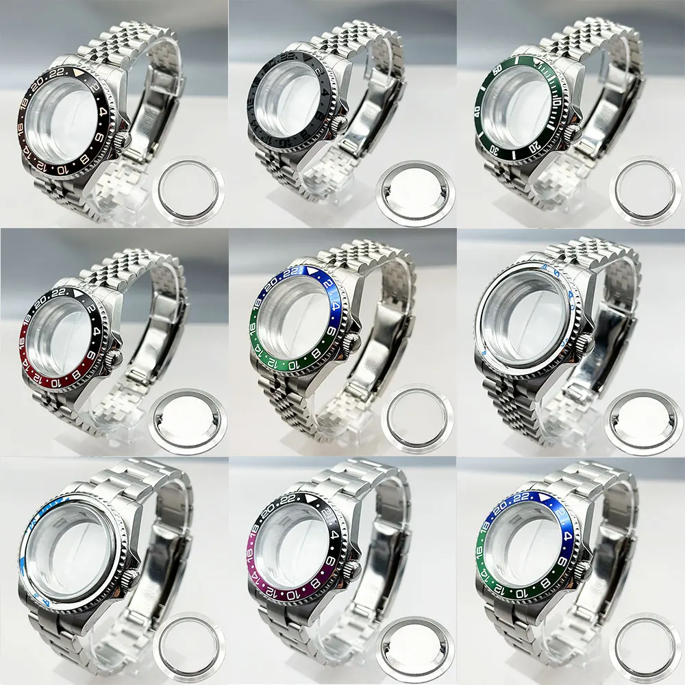 40mm Watch 20mm Bracelet Set Case Sapphire Crystal Glass For Seiko Nh35 Nh36 Eta 2824 Miyota 8215 Movement 28.5mm YACHT-MASTER