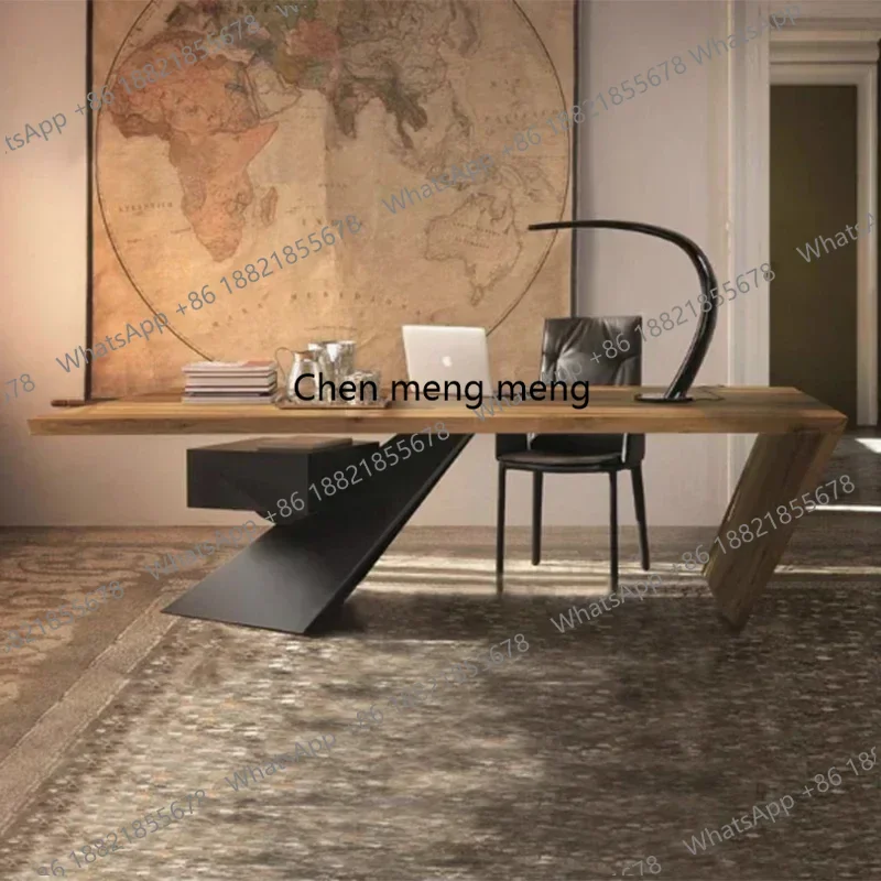 

American Wood Office Desks Modern Simple Metal Frame Computer Office Desks Design Luxury Office Furniture Mesas Escritorio