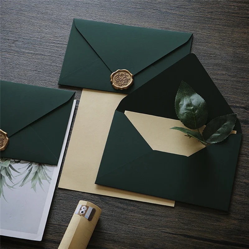 

For Wedding Invitations Envelopes 50Pcs 20.1X15.1Cm High-Grade Texture Business Postcard Stationery Supplies Storage Bag