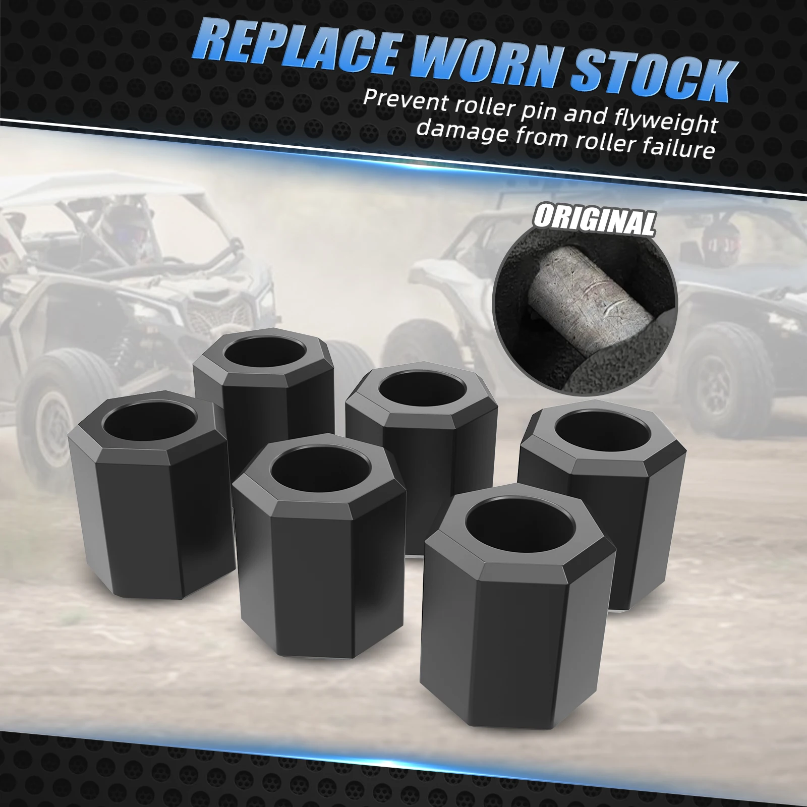 

NICECNC 6PCS Clutch Thrust Roller Set Primary Clutch For Can Am Maverick X3 2017-2021, Maverick Trail 1000 2019-2023 Defender