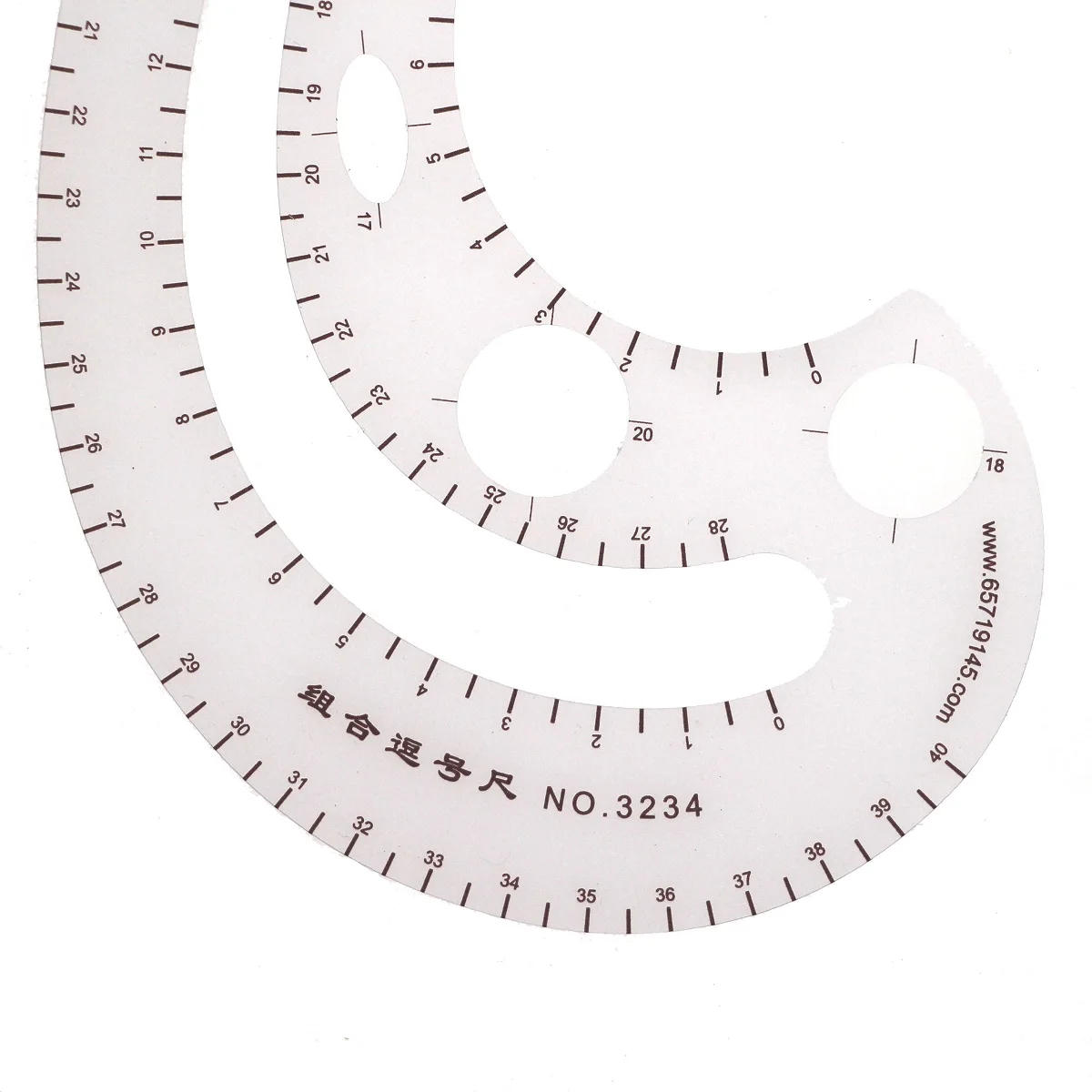 A régua métrica clara da costura da forma de 40cm, régua francesa do teste padrão da curva para designers iniciantes dos alfaiates