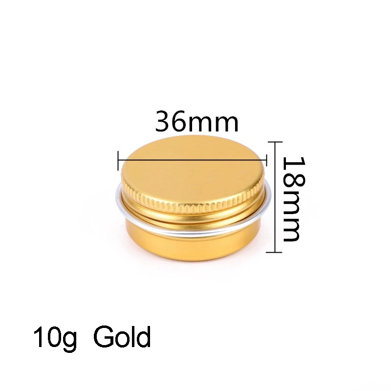 30pcs 5/10/15/20/30/50g Rosegold Round Empty Silver Aluminum Tin Spice Candle Jars Cosmetic Lip Balm Container Refillable Bottle