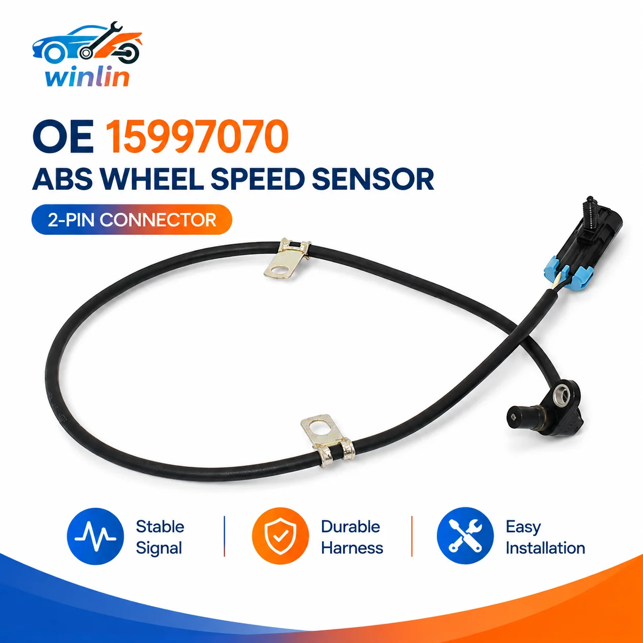 

OEM For Chevrolet Express Silverado Tahoe Front Left Right ABS Wheel Speed Sensor 15997070