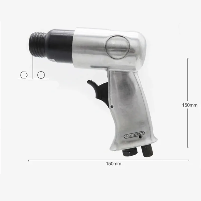 Air Hammer Semme 4500 BPM Air Chisel with 4 Piece Chisel Punch Bits Tools Industrial Handle Straight Type Pneumatic Hammer Tool