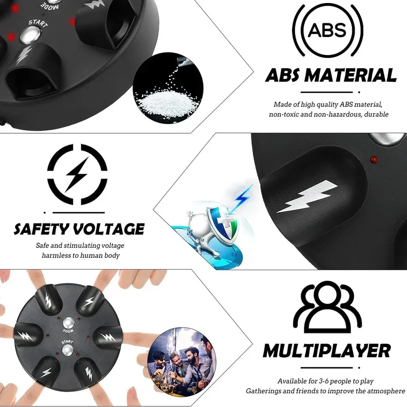 كاشف الكذب بستة أصابع، حفلة تخفيف الضغط، لعبة معجزة كهربائية، لعبة إبداعية للحفلات العائلية #4