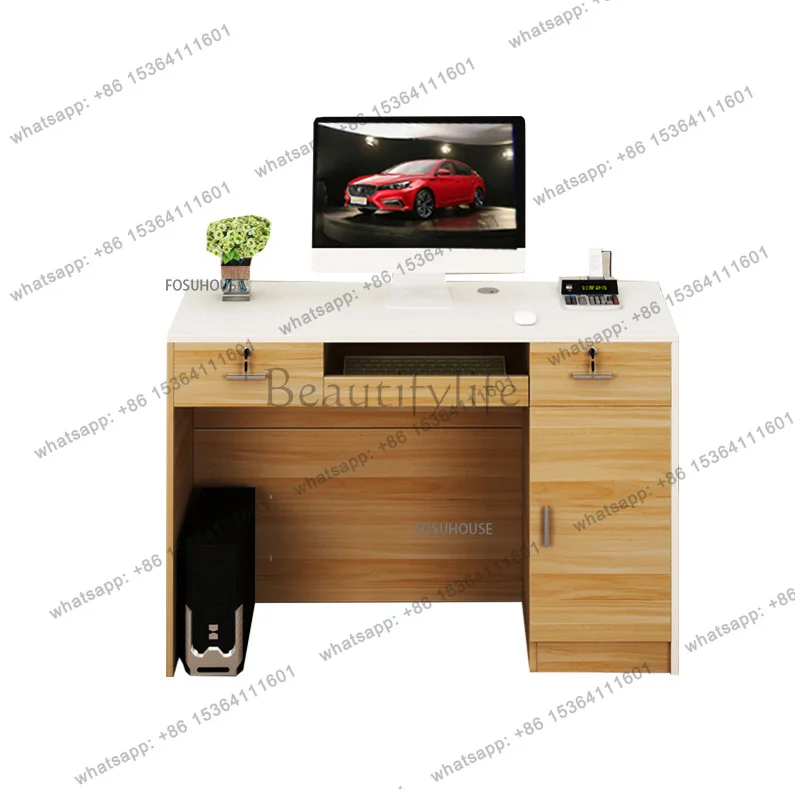 

Nordic Simple Small Cashier Desk Office Furniture Bar Table Counter Front Desk Church Pulpit Parental Advisory Reception Desk N