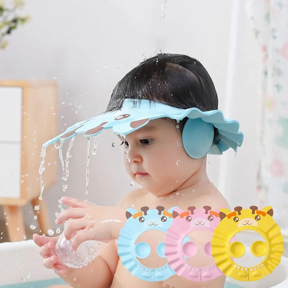 

New Adjustable Shampoo Protection Baby Shower Hat Head Cover Shampoo Eye Shield Shower Cap