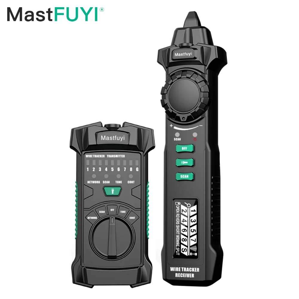 MASTFUYI Tracker Cable LCD POE Cable Tester Toner Wire Checker Cat5 Cat6 Test Phone/Network Cable Wire Tracker Measuring Tools