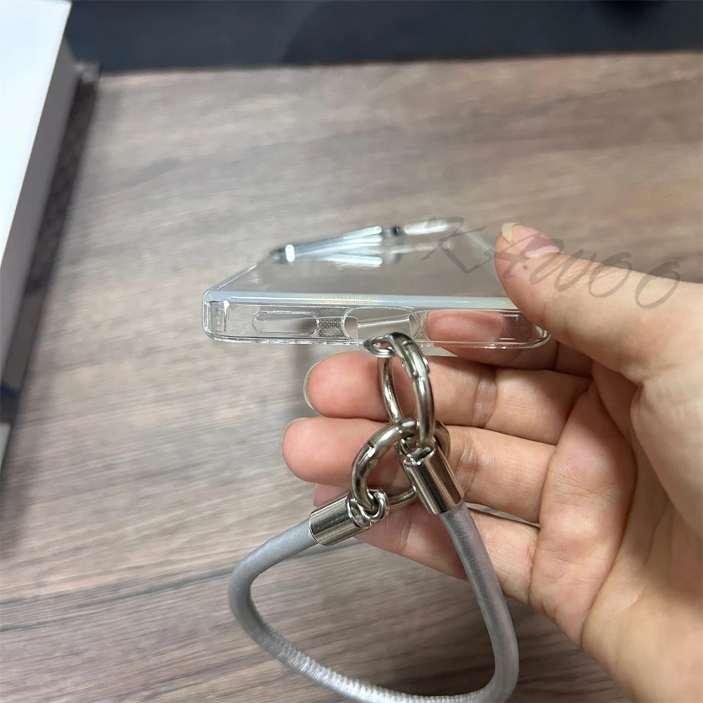 حافظة Mi 14T من الكروم بأزرار شفافة ناعمة من البولي يوريثان الحراري لهاتف Xiaomi 13T Pro 11 Lite 12 14 15 كابا مع حزام يد من جلد البولي يوريثان #6