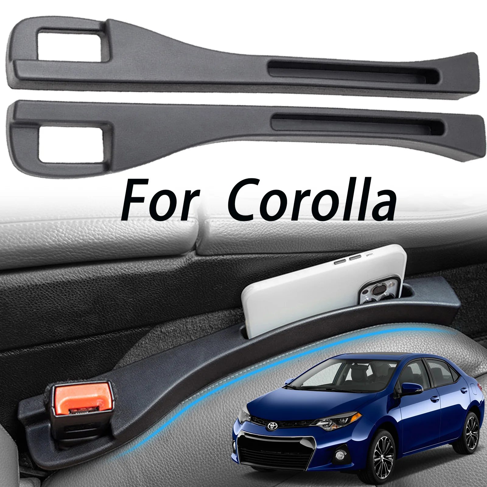 For Toyota Corolla E130 E140 E150 E160 E170 E180 E210 Allex Suzuki Swace New Car Seat Crevice Organizer Storage Gap Filler Strip