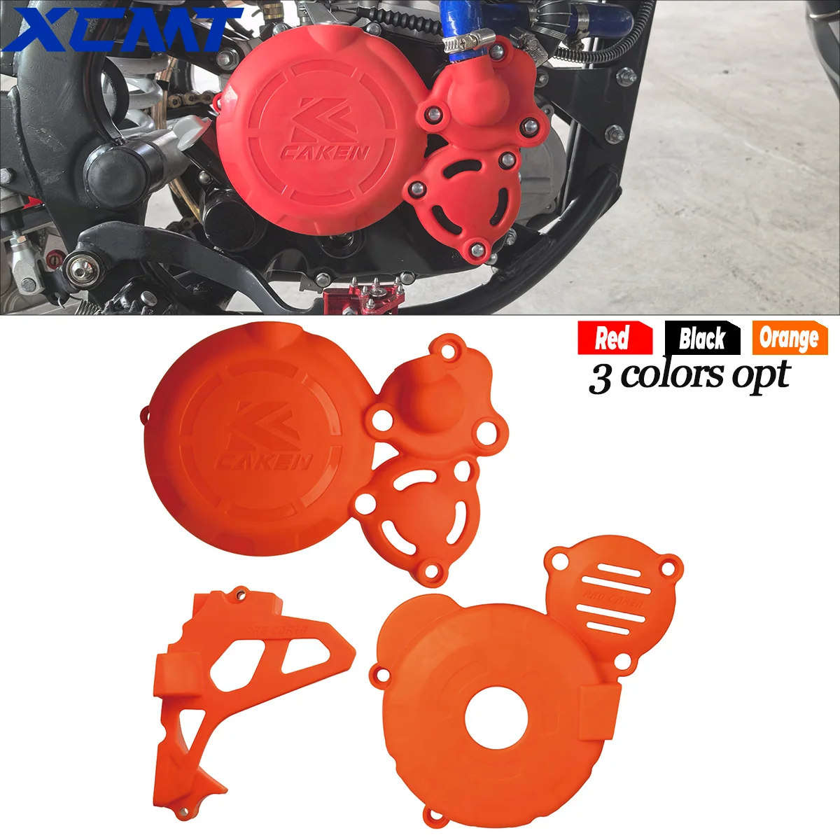 

Motorcycle Engine Cover Clutch Cap Magneto Water Pump Guard For Bosuer BSE M6 J1 X6 ZongShen 300cc CBS300 CBS 300