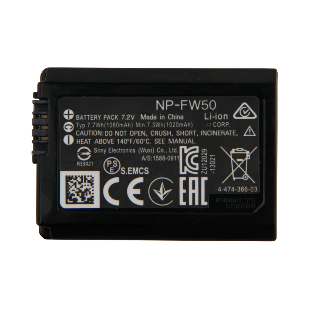 New Replacement Battery NP-FW50 For SONY A6300 A6000 α6000 A6400 A5000 A7M2 A7R II Rechargeable Camere Battery 1080mAh