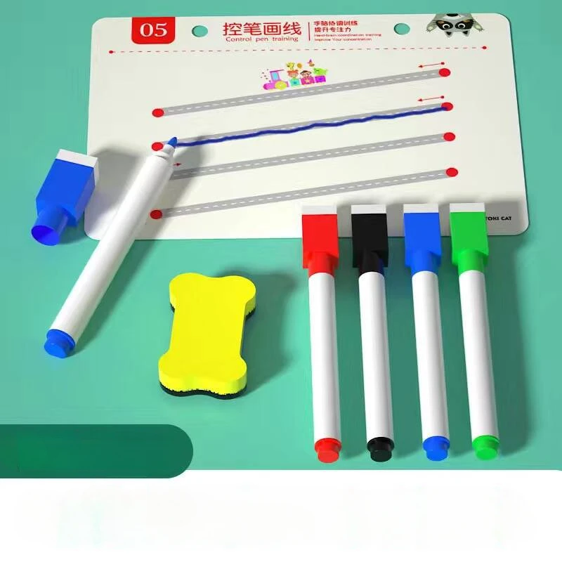 48 Page/Book Tracing Workbook Montessori Books Child Pen Control Training Early Exercise Book Reusable Calligraphy Copybook