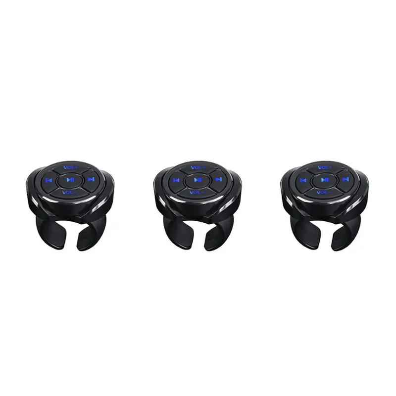 AA08-3X Bluetooth Button On Mobile Phone Car Motorcycle Bike Steering Wheel Music Play Remote For Phone