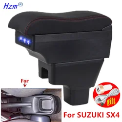 For SUZUKI SX4 Armrest box For SUZUKI SX4 Car Armrest Curved Surface leather Car Storage Box Dedicated Retrofit Car Accessories