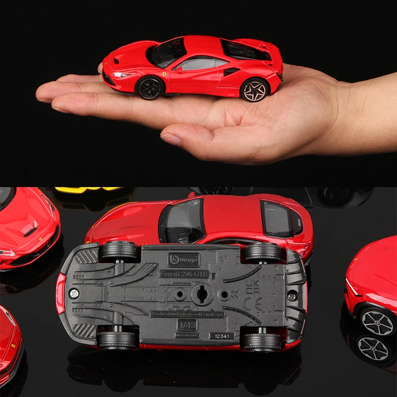 Bburago 1:43 Ferrari Miniature Car Model 296 Purosangue SF90 488 Roma 458 LaFerrari Diecast Vehicles Minicar Toy Collection