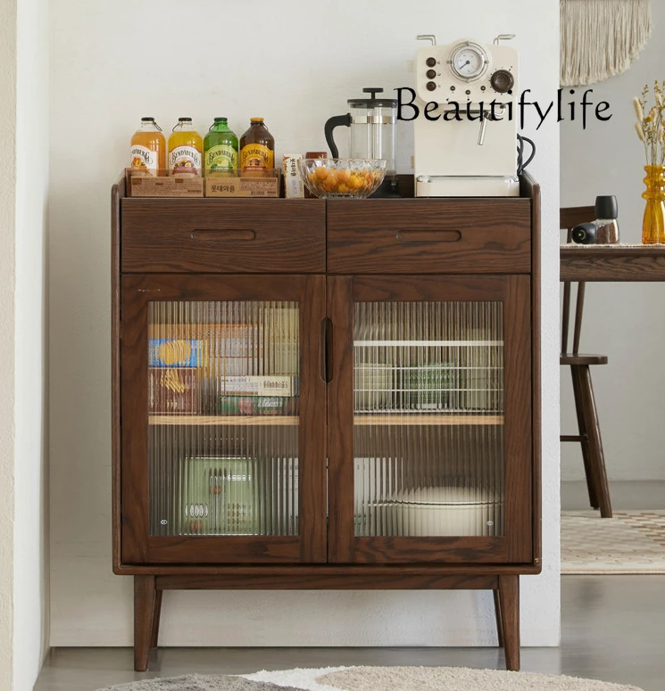 

American-Style Solid Wood Sideboard Multi-Functional Household Simple Storage Cabinet