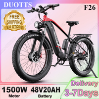 DUOTTS F26 Electric Bicycle 1500W Dual Motor 48V20AH Lithium Battery Hydraulic Brake Electric Bike 26*4 Fat Tire Mountain E-bike