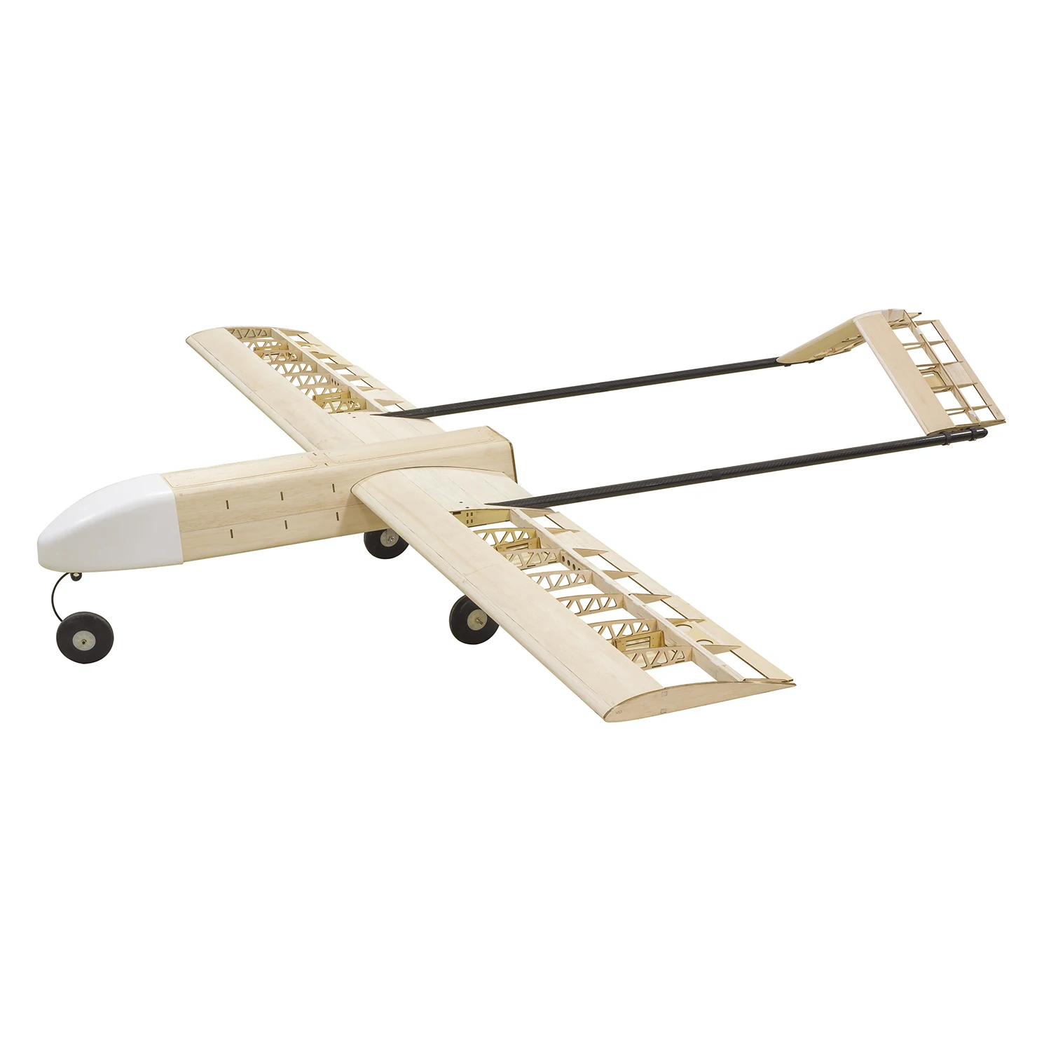 RC Plane Laser Kit Cut Balsa Wood Airplane RQ7 Shadow Frame without Cover Wingspan 2100mm Balsa Wood Model Building Kit