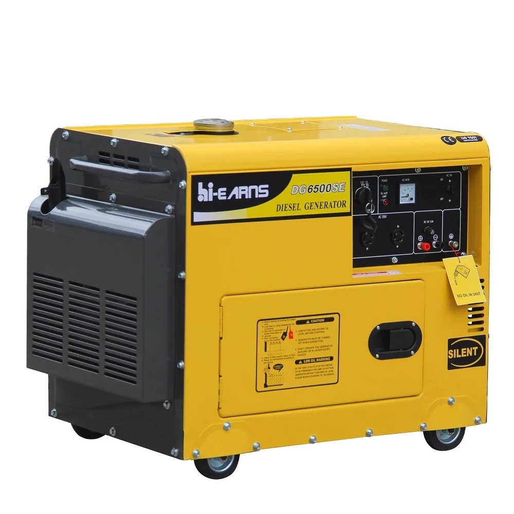 

hiearns 5kw 5.5kw 5kva 6500 8500 11000 air cooled silent die·sel generator power plant price