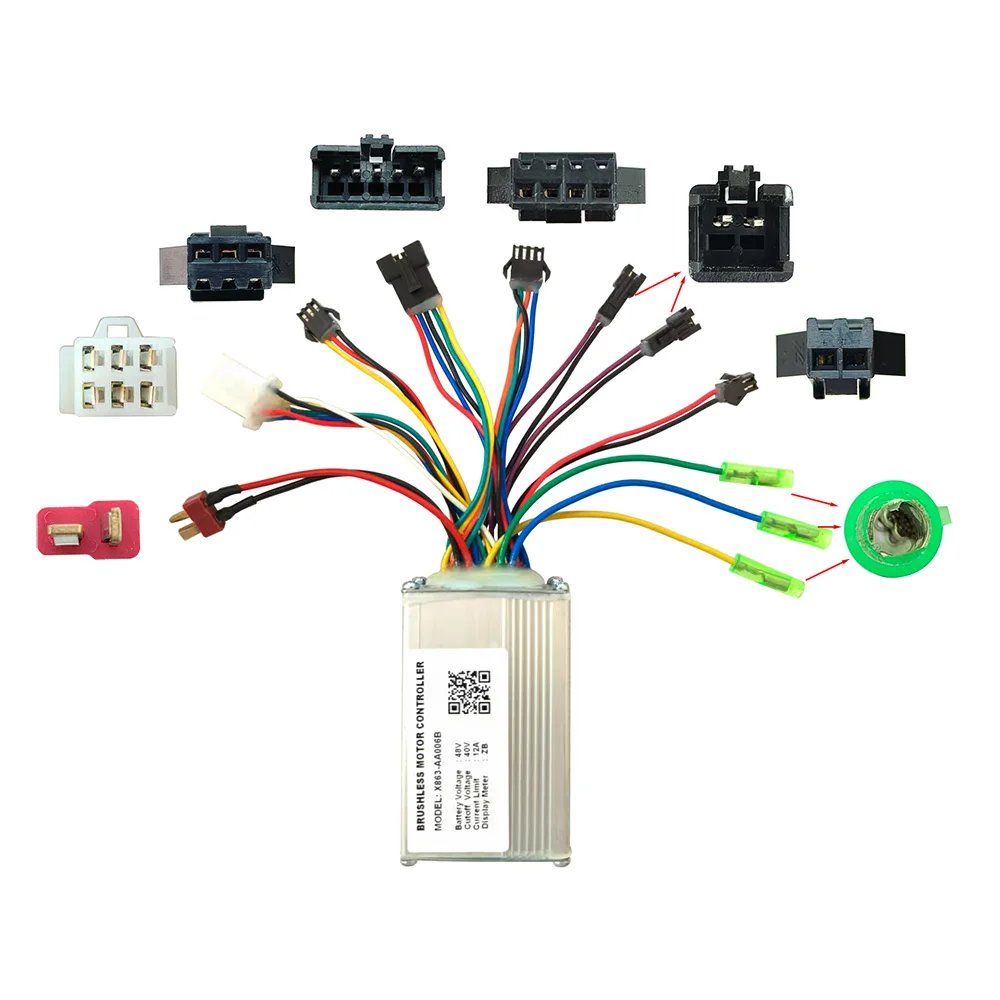 

eBike Controller 48V X863-AA006B 12A Electric Bicycle Brushless Motor Speed Controller for ZB Protocol Display Bike Accessories