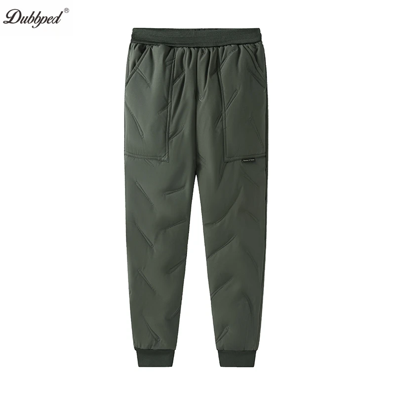 Dubbped Boys Girls Winter Pants Waterproof Cotton Padded Thick Warm Trousers Ski Pants Elastic Kids Fleece Pant Thick Clothes