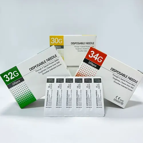 Imagen 2 del producto 100 Agujas Desechables Indoloras de 30G, 32G, 34G, 1.5MM, 2.5MM, 4MM, 6MM, 8MM, 13MM, Herramienta Manual