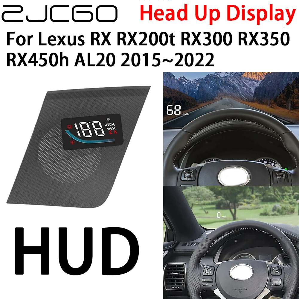 

ZJCGO Car HUD Head Up Display Speedometer Projector Electronic Accessories for Lexus RX RX200t RX300 RX350 RX450h AL20 2015~2022