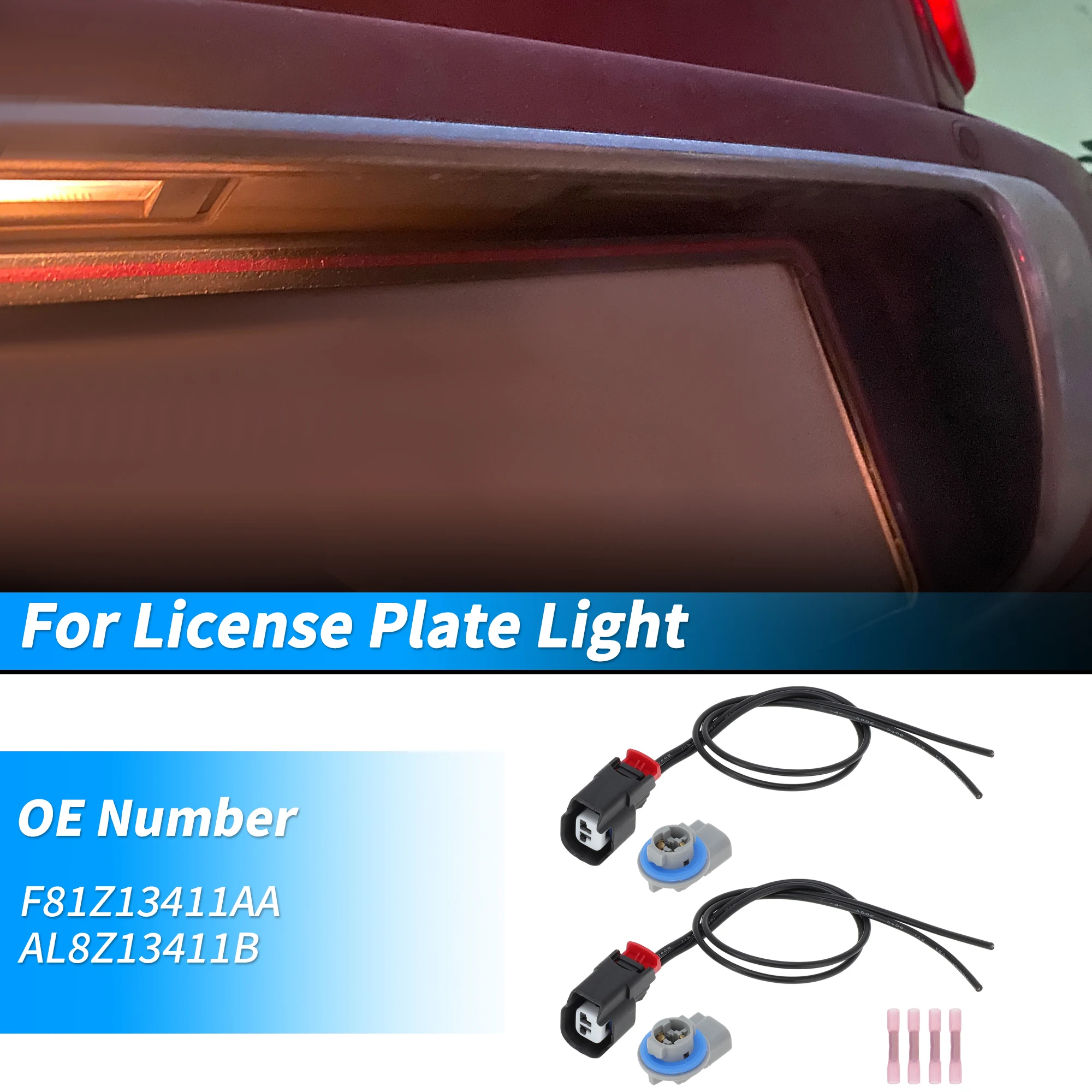 

X Autohaux F81Z13411AA Комплекты разъемов для освещения заднего номерного знака для Ford F-150 01-14