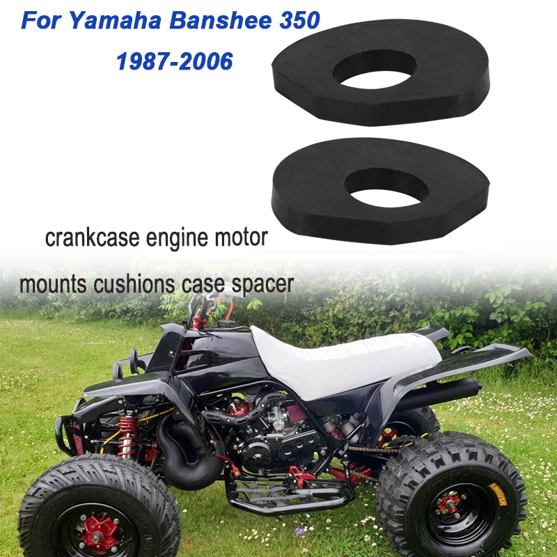 2 x para Yamaha Banshee 350 YFZ350 1987-2006 SPACER DAMPER cárter motor montajes cojines caso espaciador nuevo