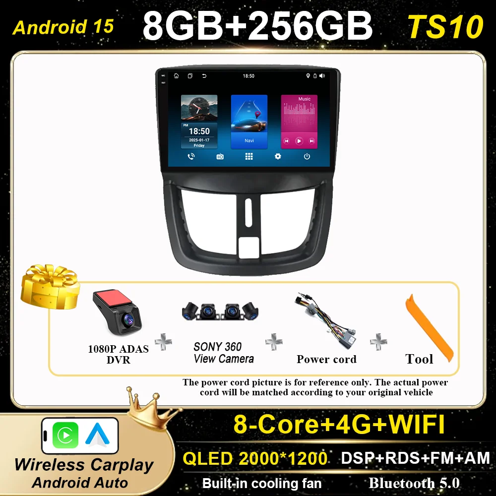 Auto Android GPS Navigatie Voor Peugeot 207 CC 207CC 2006 2007 2008 2009-2015 Auto Radio Stereo Multimidia Speler 4G Carplay 2DIN