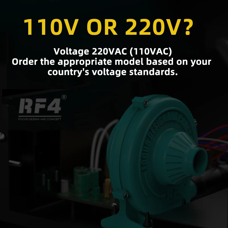 RF4 New1000W سريع ديسولديرينغ مسدس هواء ساخن محطة لحام شاشة ديجيتال ذكي محطة إعادة العمل بغا لإصلاح رقاقة PCB H2