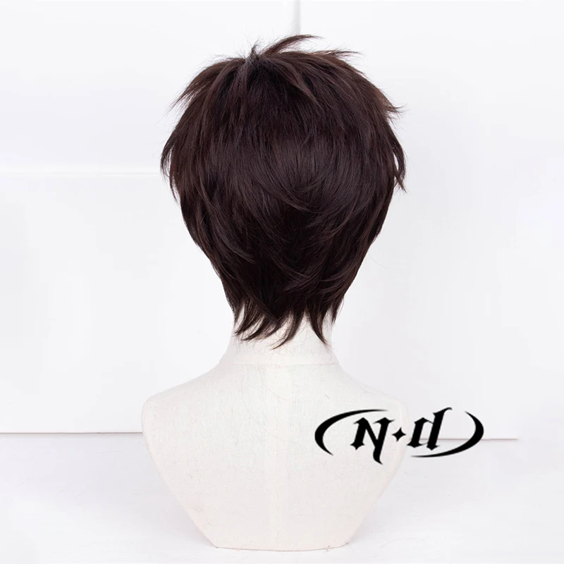 ND تأثيري الباروكات الضوء والليل إيفان تأثيري شعر مستعار أسود لعيد الميلاد زي موضوع حفلة كوميك كون كوزر الاصطناعية