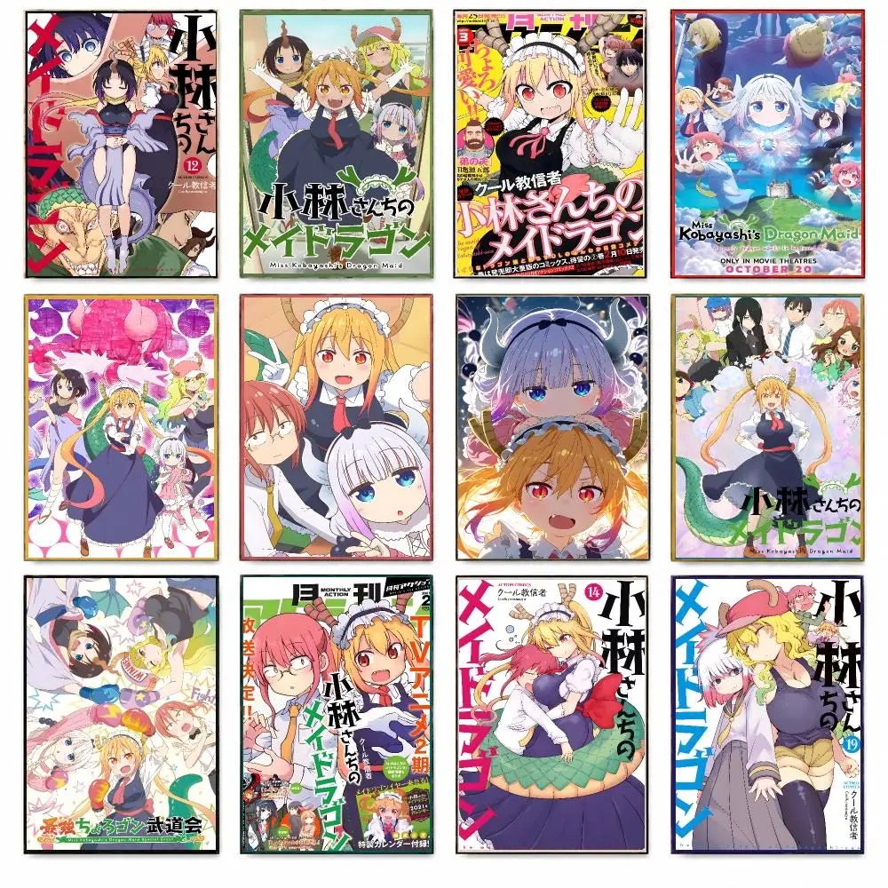 Anime Comedy M-Miss Kobayashi's Dragon Maid Poster HD Print Wall Art Bedroom Dorm Office Gaming Room Cafe Gifts