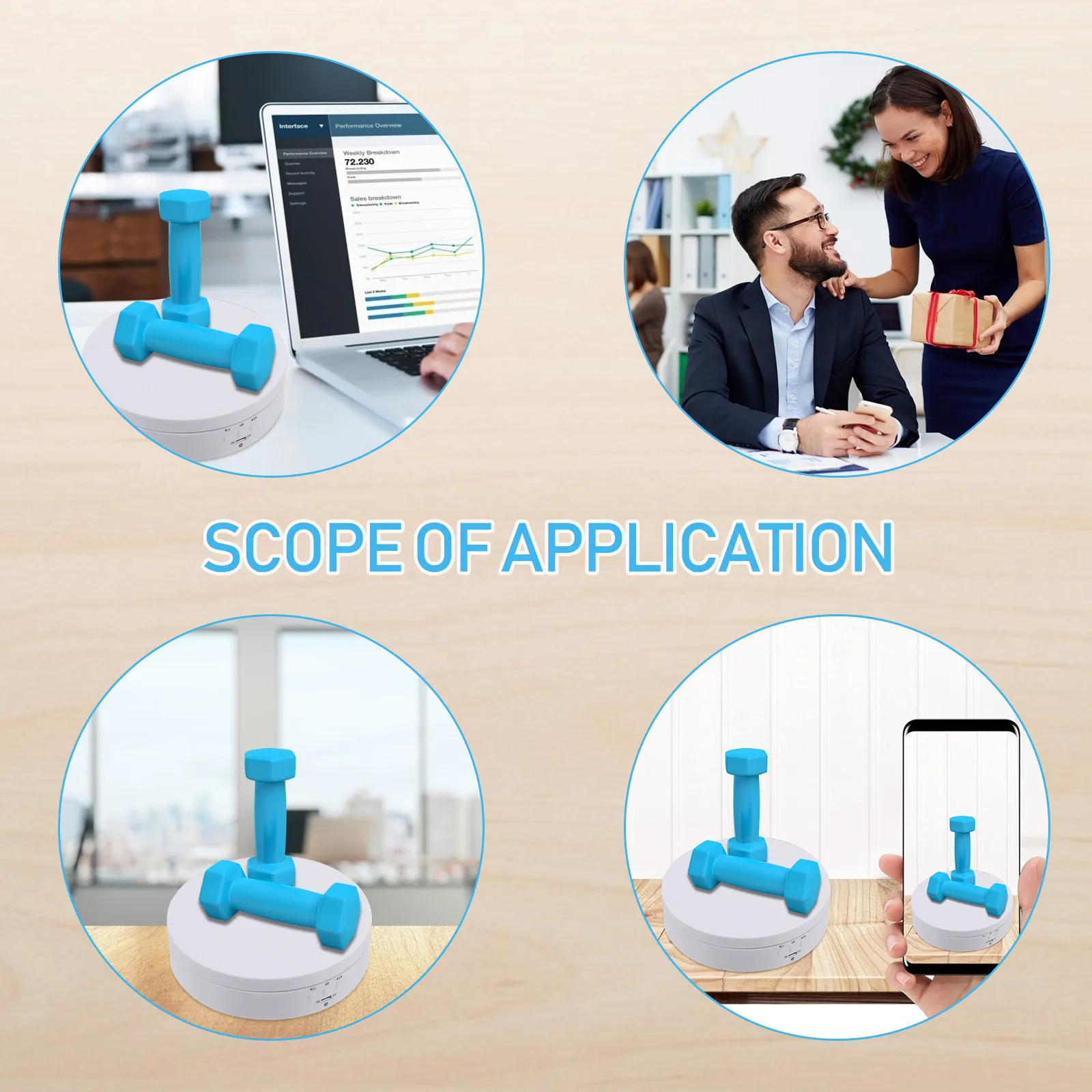 

Electric Rotating Display Stand 3Kg Load Capacity 360 Degree Turntable For Jewelry Cake Showcase Motorized Holder Display Stands