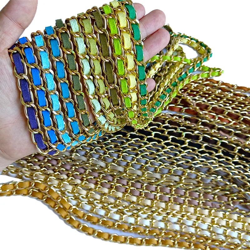 

Customized Accessories Hot Selling Suede Metal Chain Hat Accessories Bag Chain Waist Chain Various Sizes Customizable SUEDE