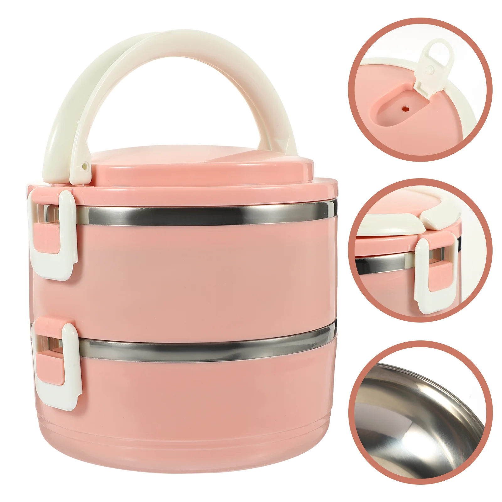 Thermal Lunch Containers for Hot Food Double Layer Insulated Box Girls Lunchbox Outdoor Bento