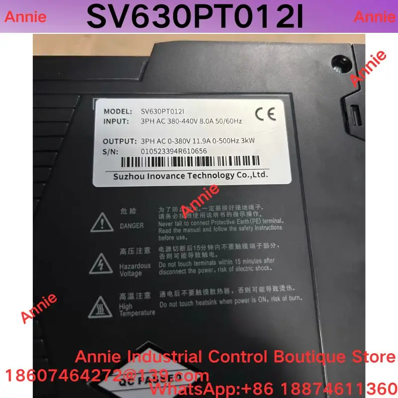 Second-hand test OK  SV630PT012I Servo Drive (2.9kW/3.0kW, Pulse Type, Three-Phase 380V)