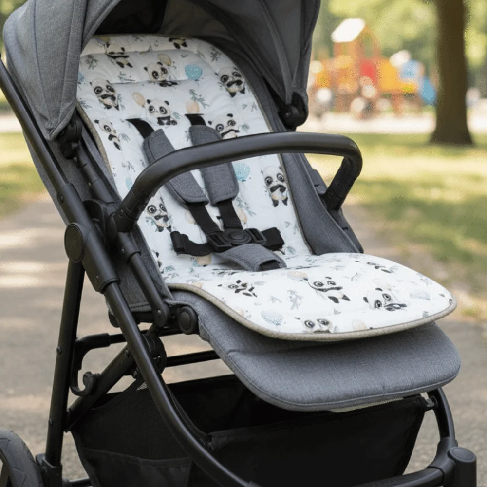 Soft Baby Stroller Cushion Comfortable Cartoon Printed Dining Chair Cotton Pad Breathable Cotton Baby Pram Seat Mat Toddler