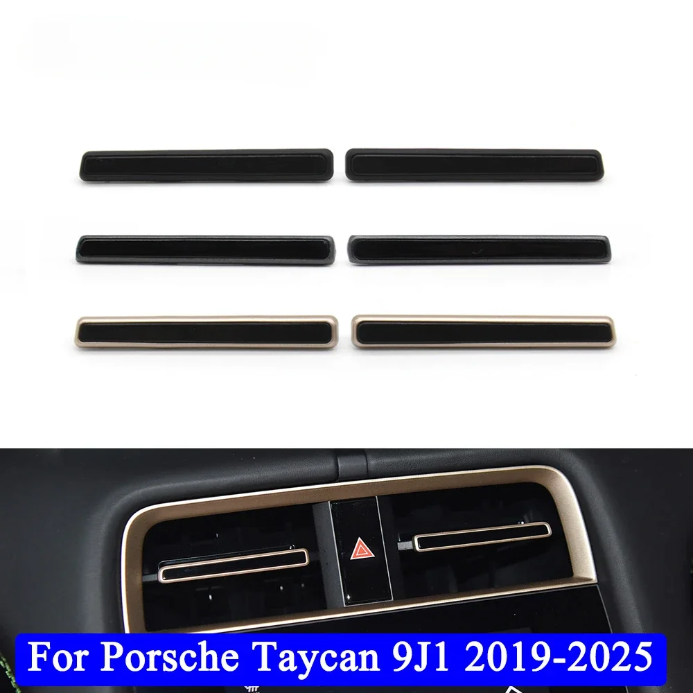 For Porsche Taycan 9J1 Front Central Middle AC Air Vent Grille Outlet Trim Strip Car Accessories 2019 2020 2021 2022 2023 2024