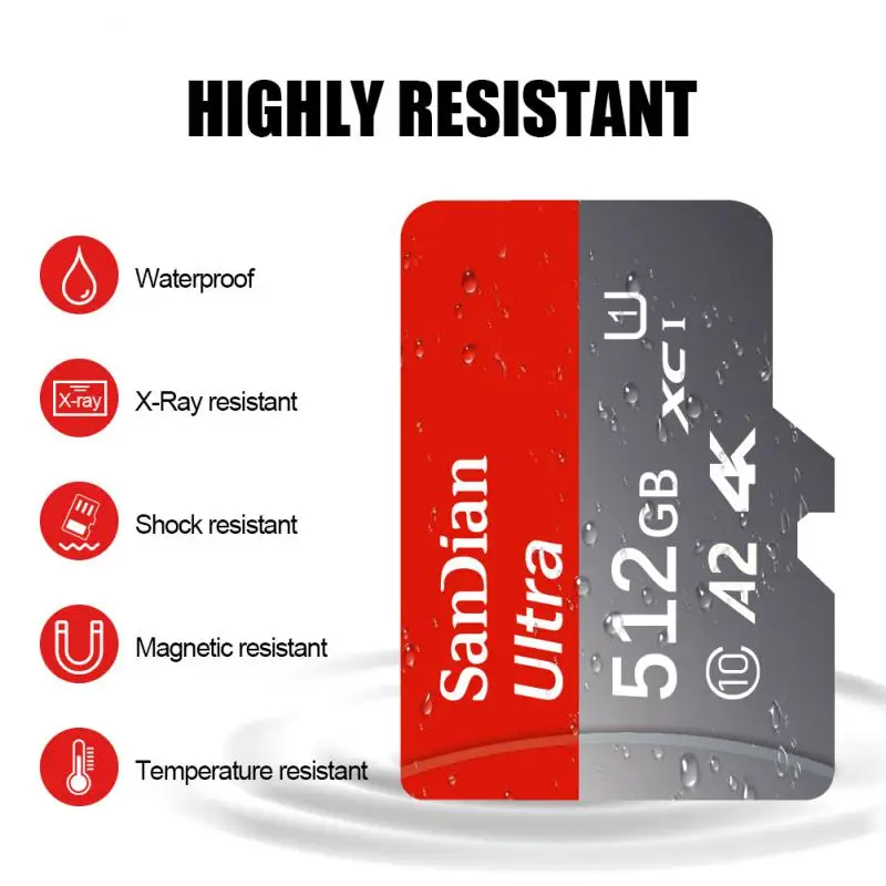 Original 2TB SD Memory Card 1TB High Speed Micro TF Flash Card 512GB Waterproof Video Card Micro TF Card 256GB 128GB SD Adapter