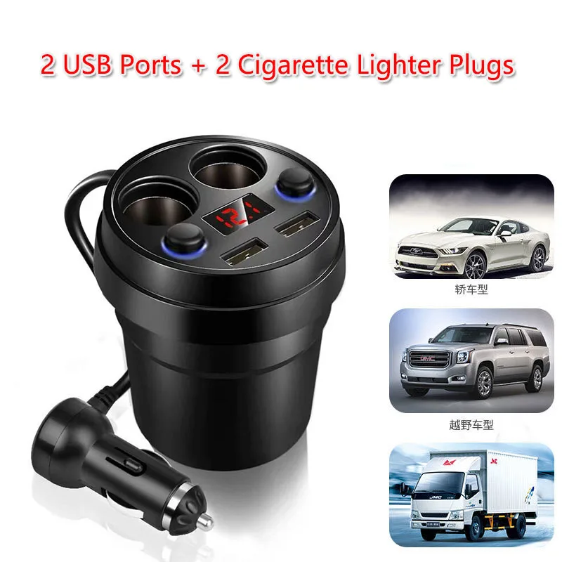 

3.1A Multi-function Car Charger Cigarette Lighter for Toyota Corolla Seat Leon Jeep Skoda Fabia Rapid Renault Duster Audi