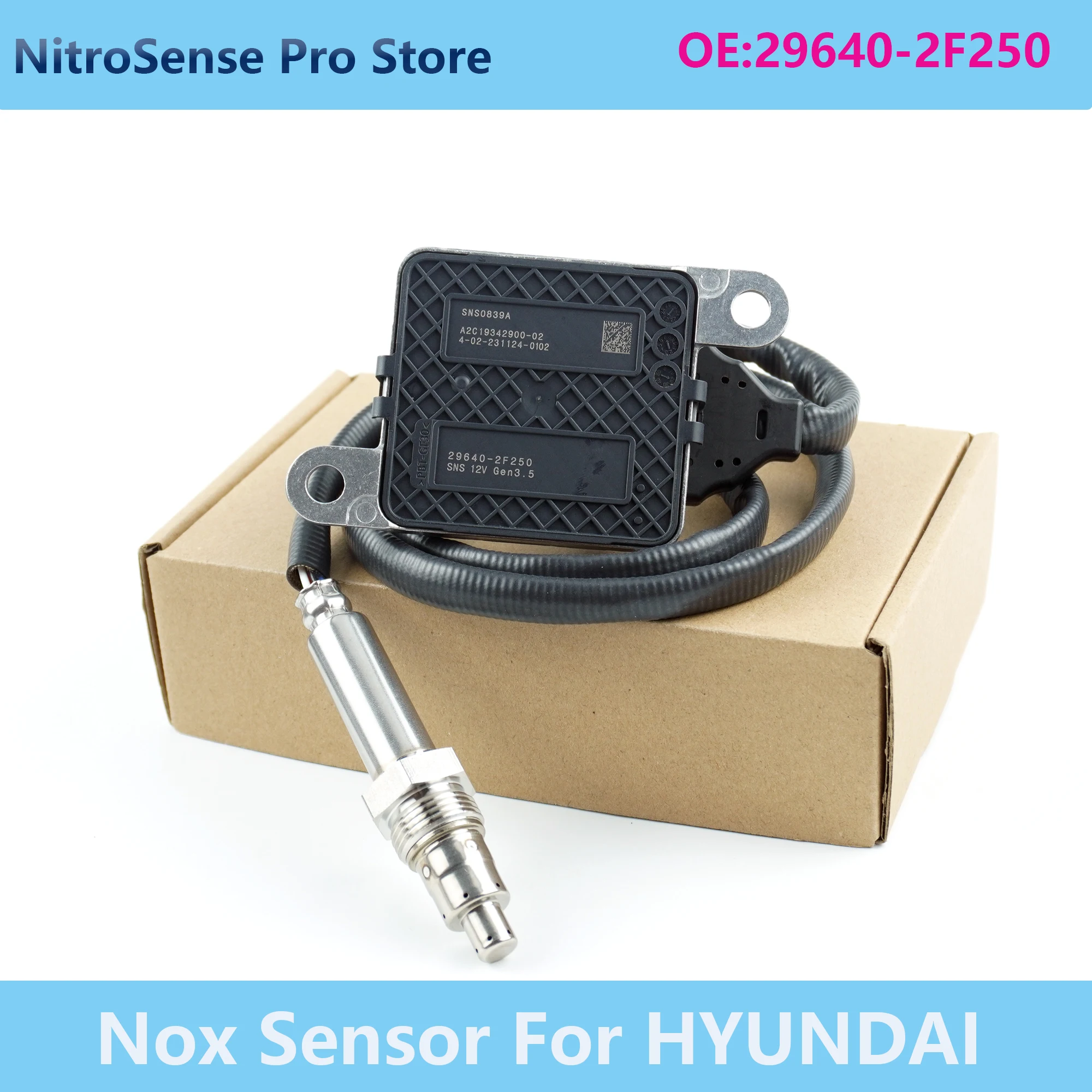 

NOX Sensor 29640-2F250 296402F250 SNS0839A Original New Nitrogen Oxygen Sensor 12V For Hyundai Palisade 2019 12V 296402F250