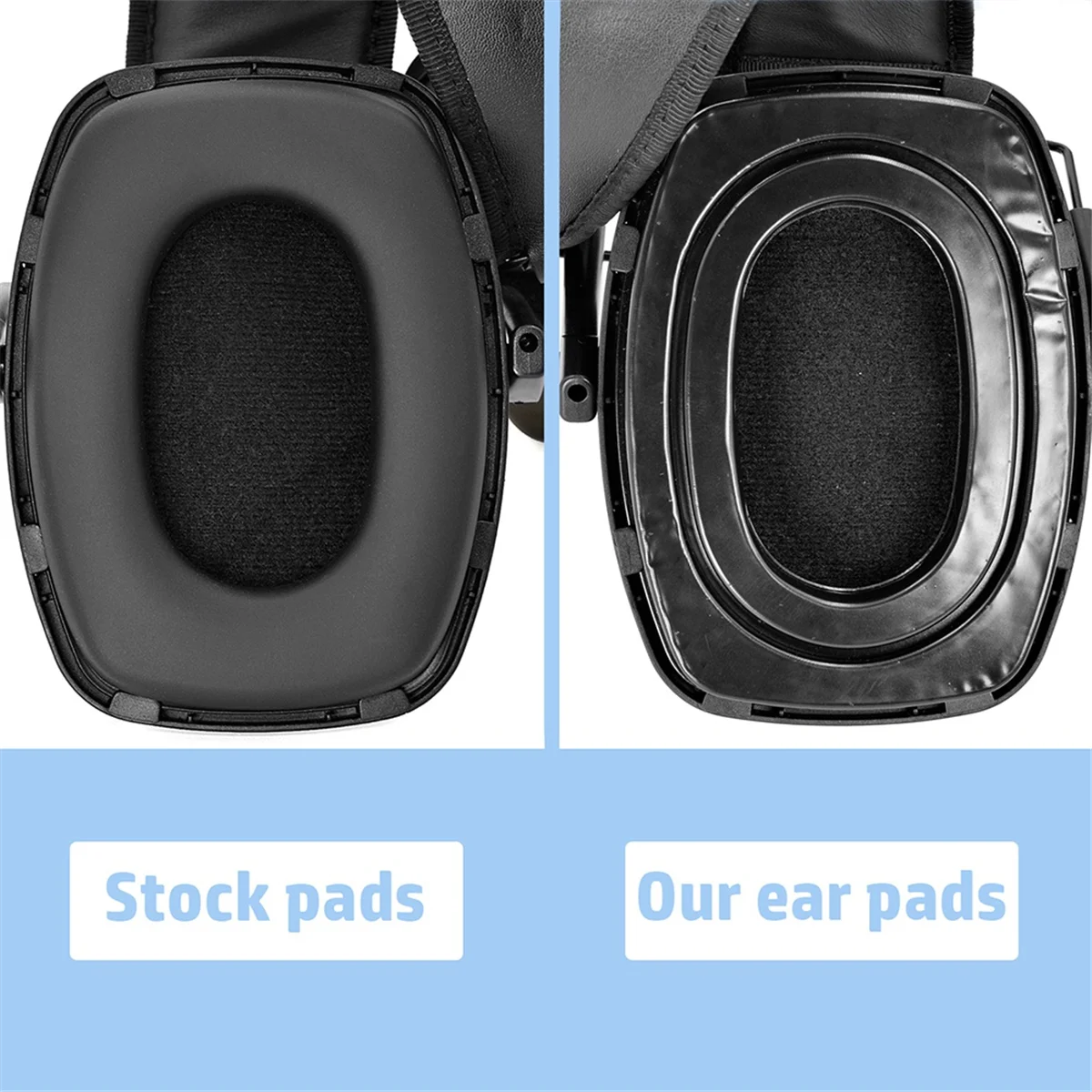 Gel Ear Pads for Howard Leight Impact Sport Earmuff Headset Accessories