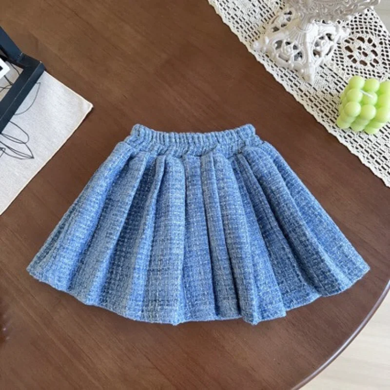 

Girls' Skirt Set Spring and Autumn New Fashionable Jacket and Skirt Two-Piece Set