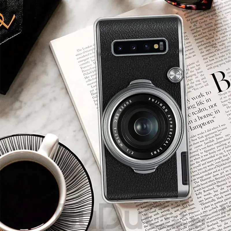 Fashion Classic Camera Lens Cover For Samsung Galaxy S23 S22 S24 Ultra S21 Plus S20 FE Phone Case S10 + S10E S9 S8 Print Coque