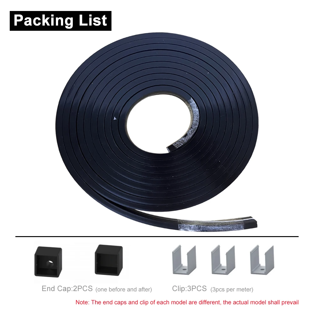 1M-5M WS2812B WS2811 SK6812 Silica Gel Tube Black Led Neon Soft Rope Tube IP67 Waterproof For 5050 RGB Flexible Strip Light